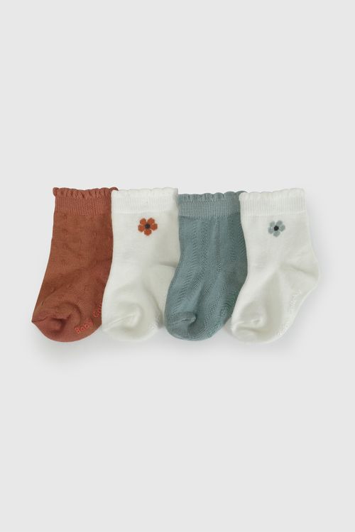 Pack X4 Calcetines Multicolor de Niña talla 14/16 a 23/25