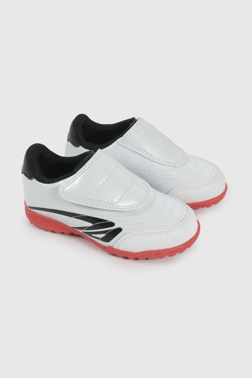 Zapatilla de Fútbol Blanca con Rojo de Caminante talla 21 a 27