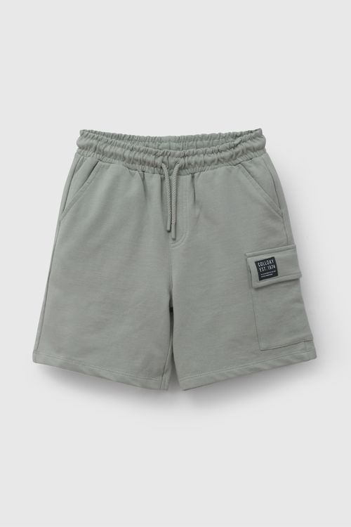 Bermuda Verde Cargo de Niño talla 3 a 12 Años