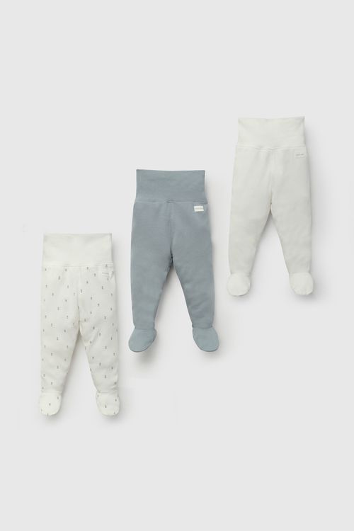 Pack Tres Patas Celeste de Bebé de New born talla RN a 24M
