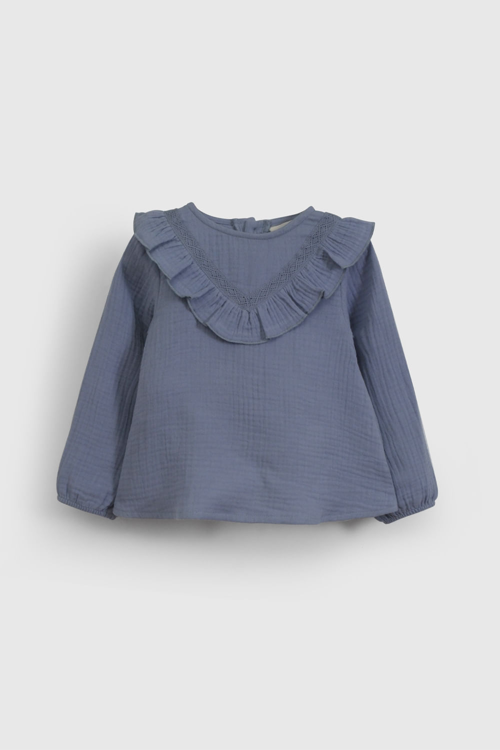 Blusa Celeste Bambula de Niña Infantil talla 3/6 M a 24m/36 M