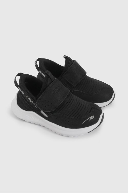 Zapatilla Deportiva Negra Slip On de Caminante talla 21 a 27