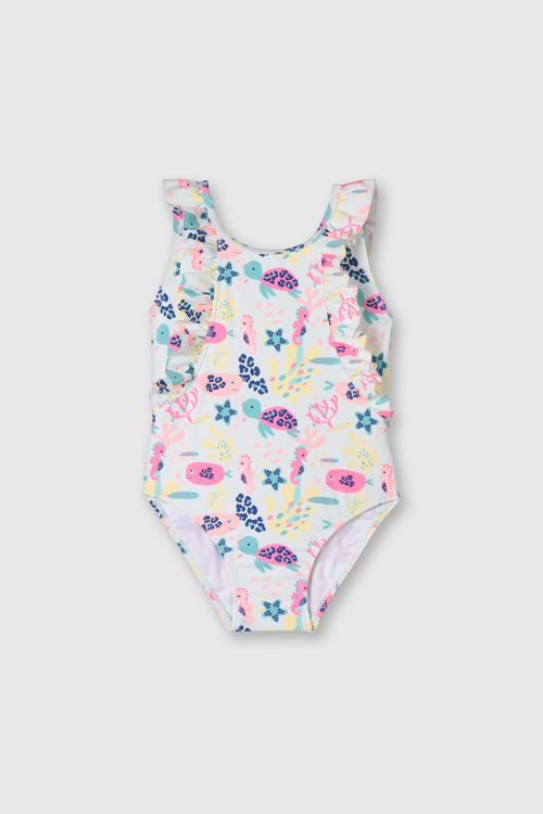 Traje De Baño de bebé niña playa aqua (3 a 36 meses)