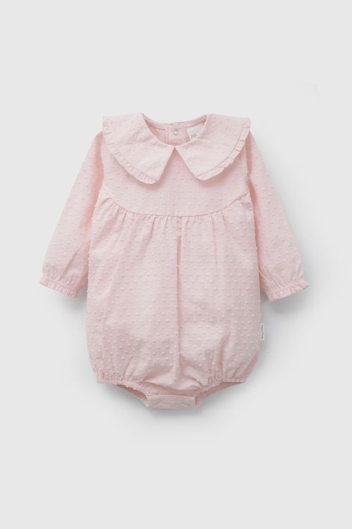 body Rosado Ceremonia de Niña de New born talla 0/3 M a 09/12M