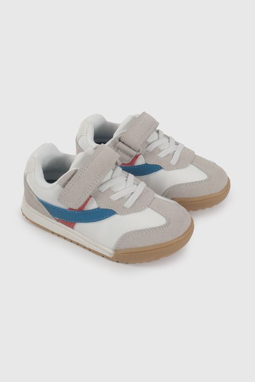 Zapatilla Urbana Blanca y Azul de Caminante talla 21 a 27