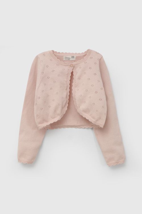 Chaleco Rosado de Niña Infantil talla 3/6 M a 24m/36 M