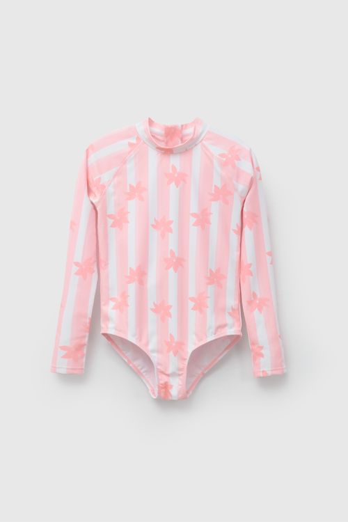 Enterito Playa UV Estampado de Niña talla 3 a 12 Años