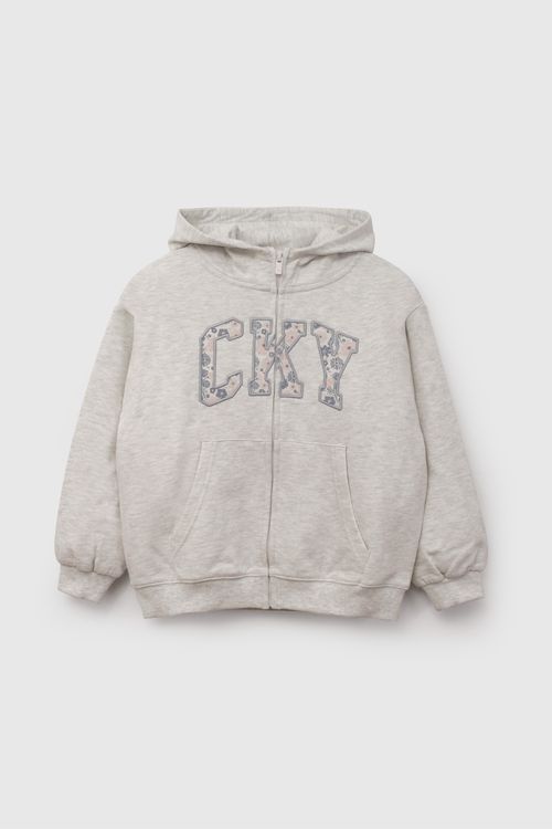 Poleron Gris Cky de Niña talla 3 a 12 Años