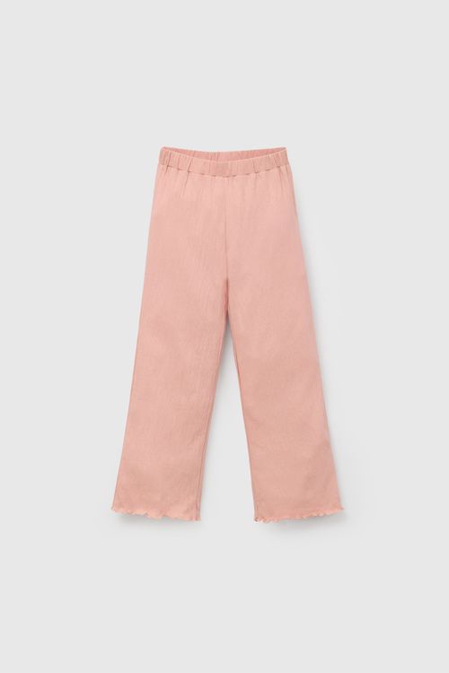 Pantalón Tela Punto de Niña talla 3 a 12 Años
