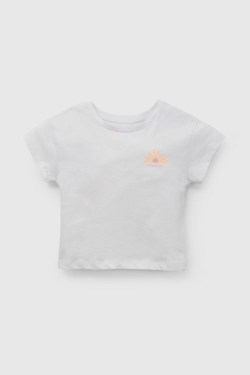 Polera Morada Estampado de Niña talla 3 a 12 Años