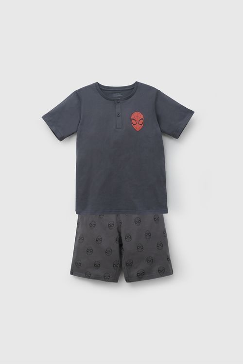 Pijama Negro Spiderman de Niño talla 2 a 12 años