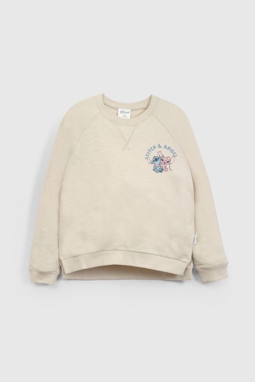 Poleron Beige Lilo Stitch de Niña talla 3 a 12 Años