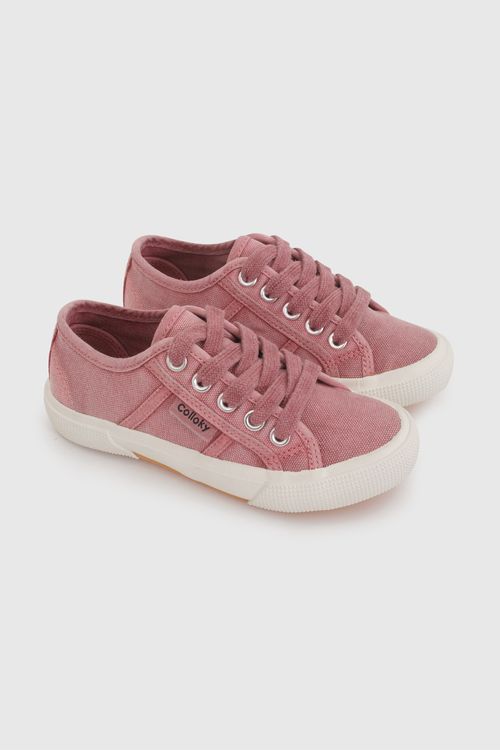 Zapatilla de Niña Roja de Cordones