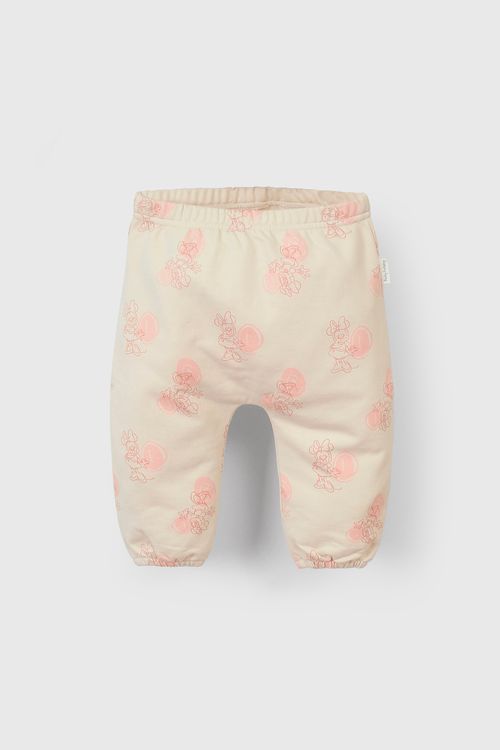Pantalón de buzo Beige de Minnie Talla 0-3M