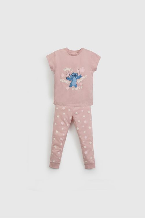 Pijama Rosado Lilo Stitch de Niña talla 2 a 12 años