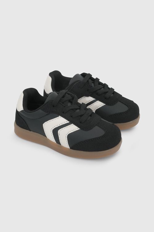 Zapatilla Unisex Negra con Cordón elástico y Velcro