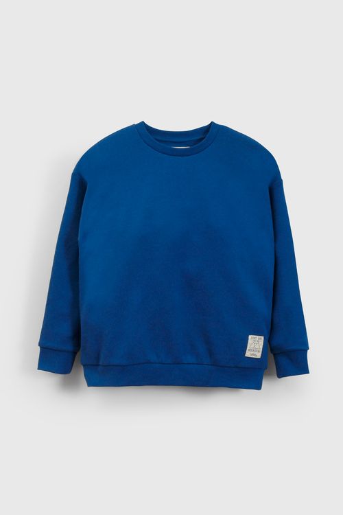 Polerón Azul de polycotton Cerrado para Niño de 3 a 12 años