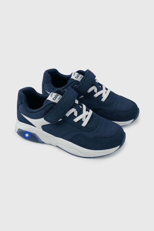 Zapatilla Azul con Luces de Niño con Cordón Talla 28 al 38