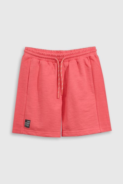 Bermuda Roja liviana para niño con cintura elasticada