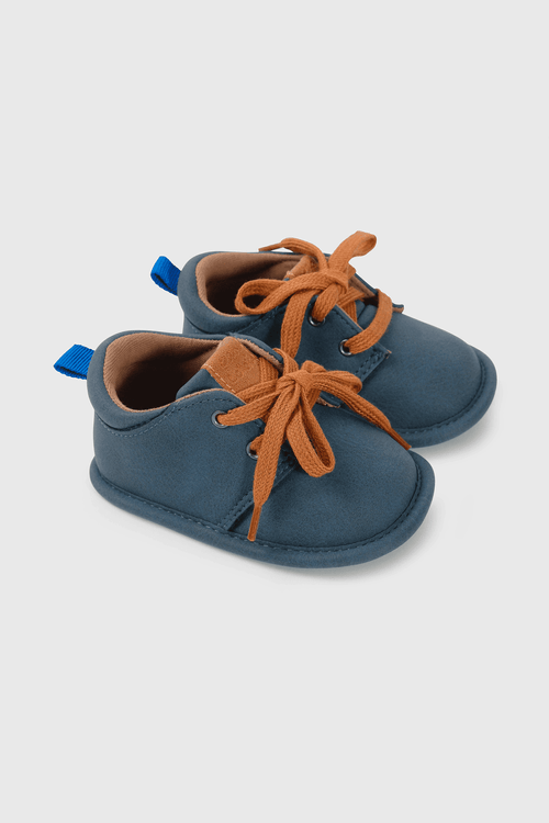 Zapato Azul de Bebé Niño con Cordón Talla 14 al 18