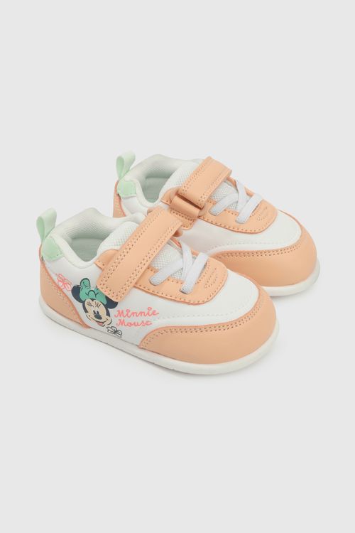 Zapatilla Disney Minnie Velcro Ecocuero Resistente