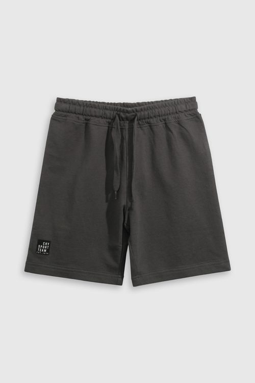 Bermuda Negra para niño con estampado y cintura elasticada