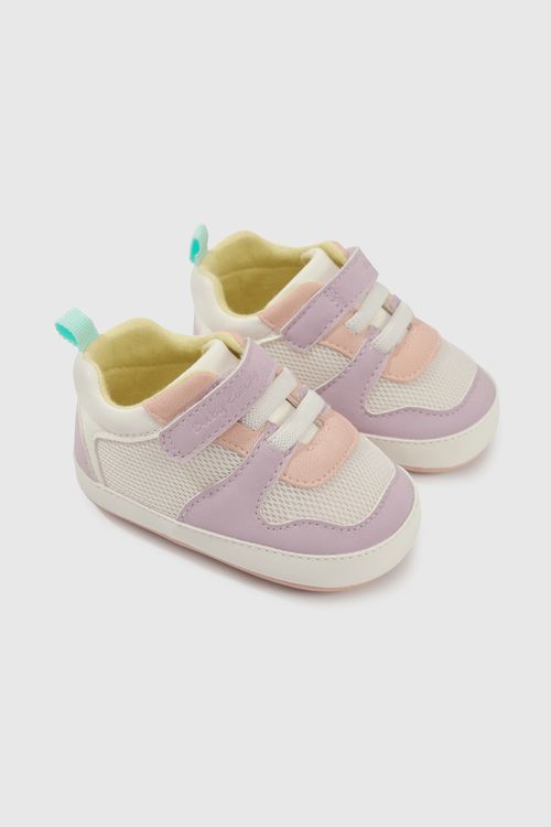 Zapatilla Urbana de Bebé Velcro y Cordón Multicolor