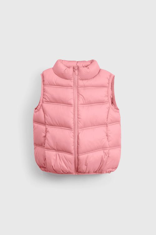 Parka Sin Mangas Beige de Niña con Cierre Talla 3/6M a 36M