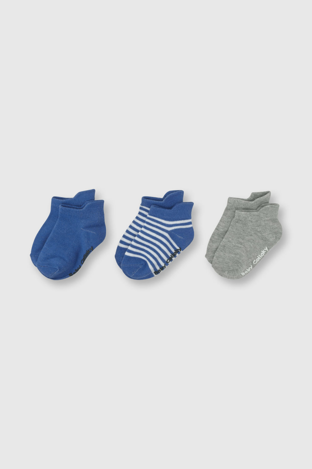 Pack de Tres Calcetines Azul Bebé