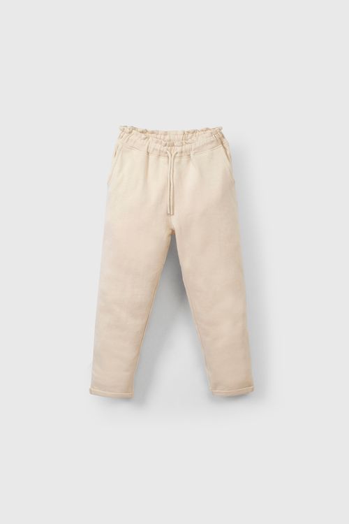 Pantalón de buzo Casual Beige de niña Talla 3A al 12A