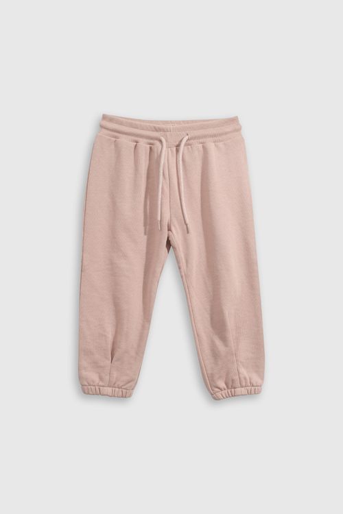 Pantalón de Buzo Holgado de Polycotton Rosado con Pinza