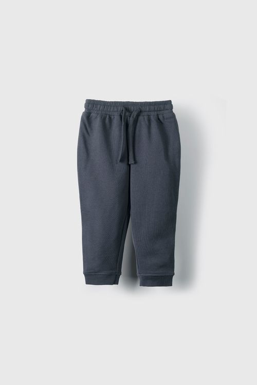 Pantalón de Buzo Negro de Niño en Polycotton Talla 3/6M a 24/36M