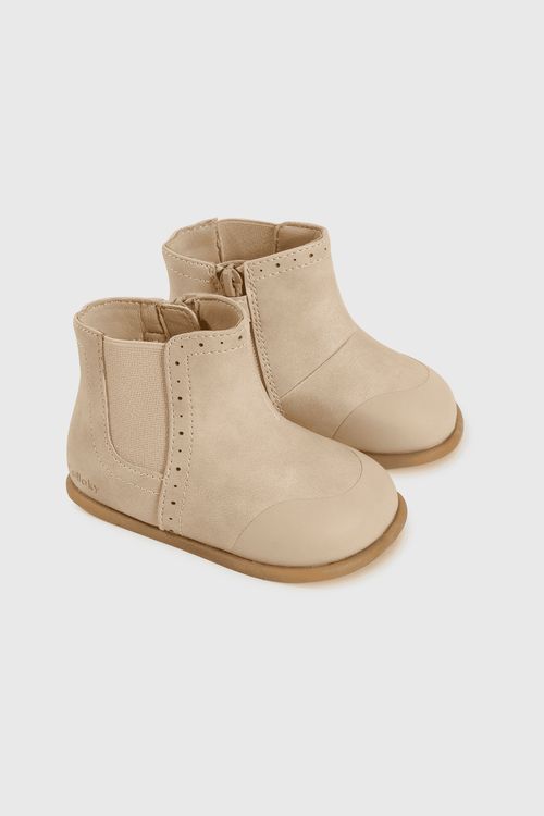 Bootie Colección Beige de Bebé con Cierre Talla 18 al 21