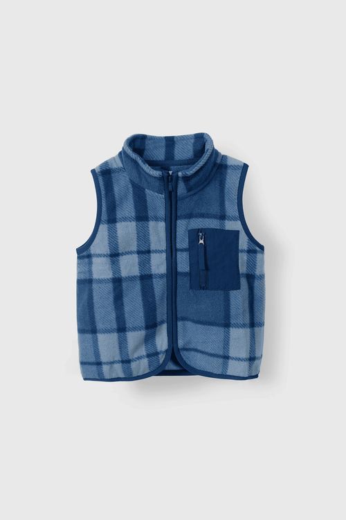 Polar Sin Mangas Azul para Niño  Talla 3/6M a 24/36M