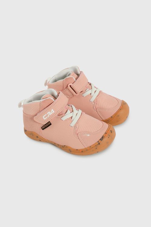 Botín Outdoor Rosado de Niña con Velcro y Cordón Elástico Talla 21 al 27