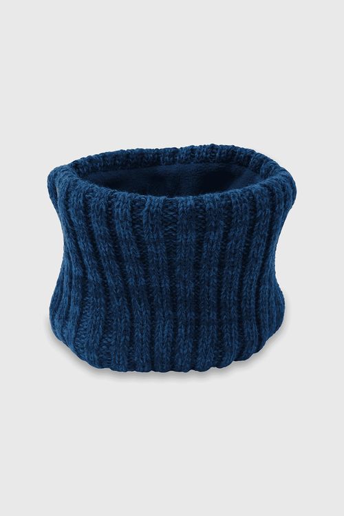 Cuello Tejido con Polar Fleece Interior Azul de Niño TU