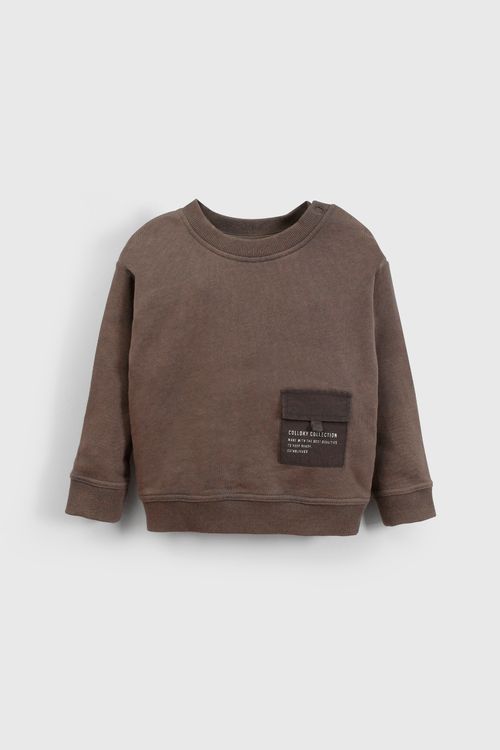 Polerón Lavado Negro de Niño de Algodón Talla 3/6M a 36M