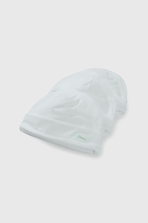 Pack x 3 Gorros de Bebé Blanco 0 al 3M