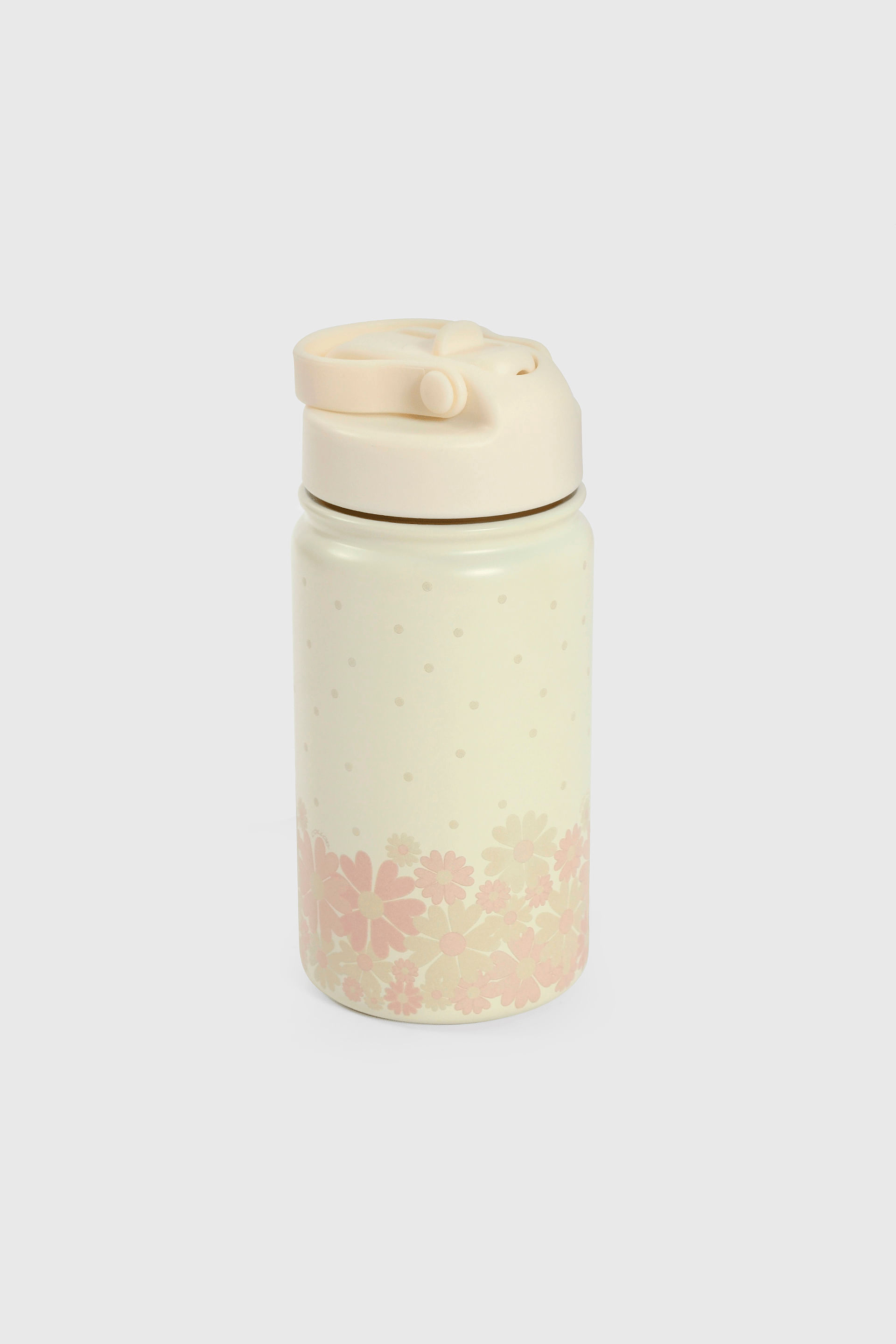 Botella Termica Insulada con Flores Rosada