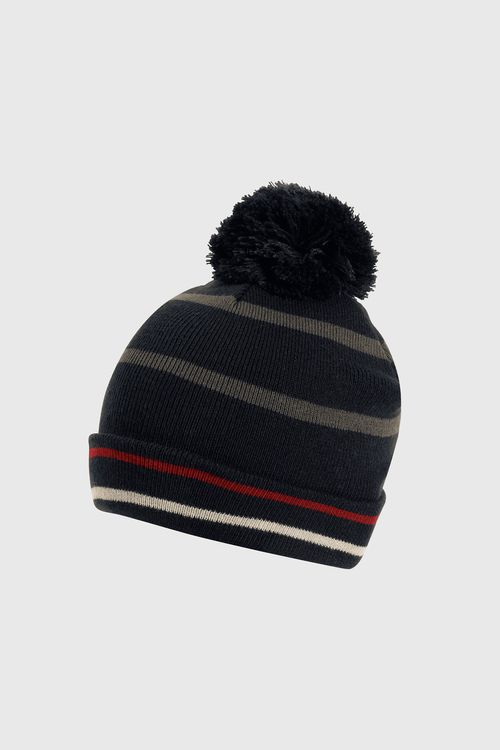 Gorro Tejido con Líneas Azul Talla 2A a 12A