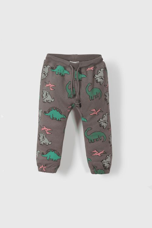 Polerón Dinosaurios Verde de Niño en Polycotton Talla 3/6M a 24/36M