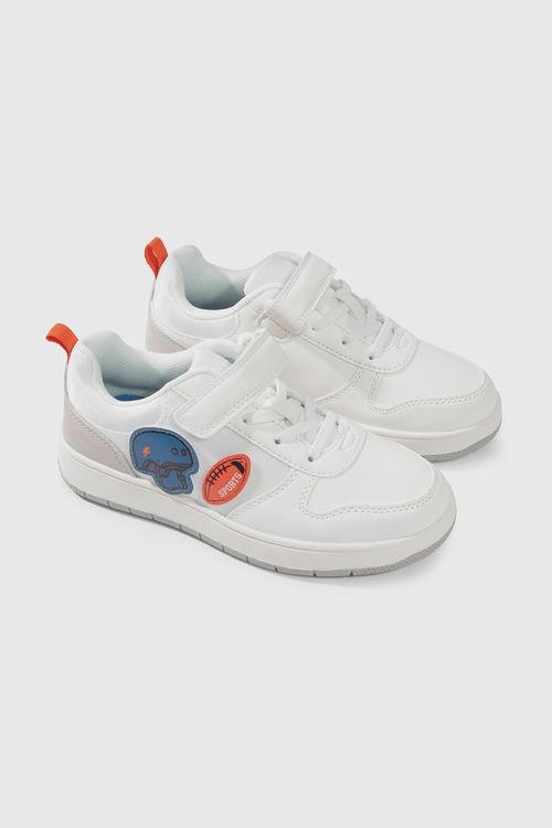 Zapatilla Blanca de Niño Parches Intercambiables