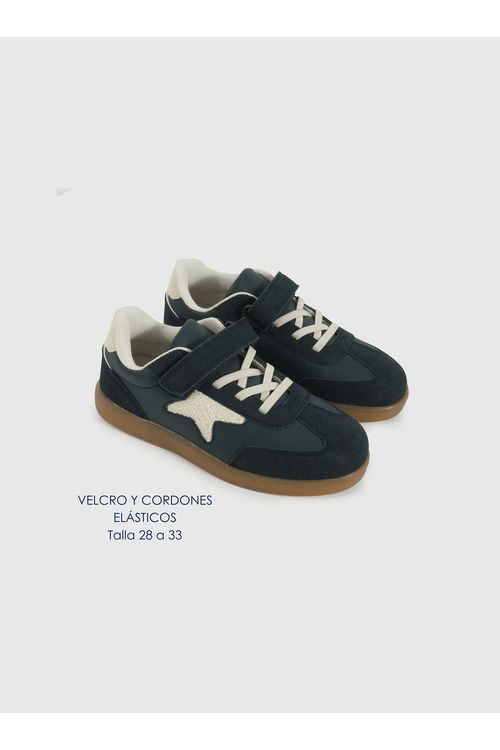 Zapatilla Colloky de Niño Lifestyle Madrid Beige con Velcro