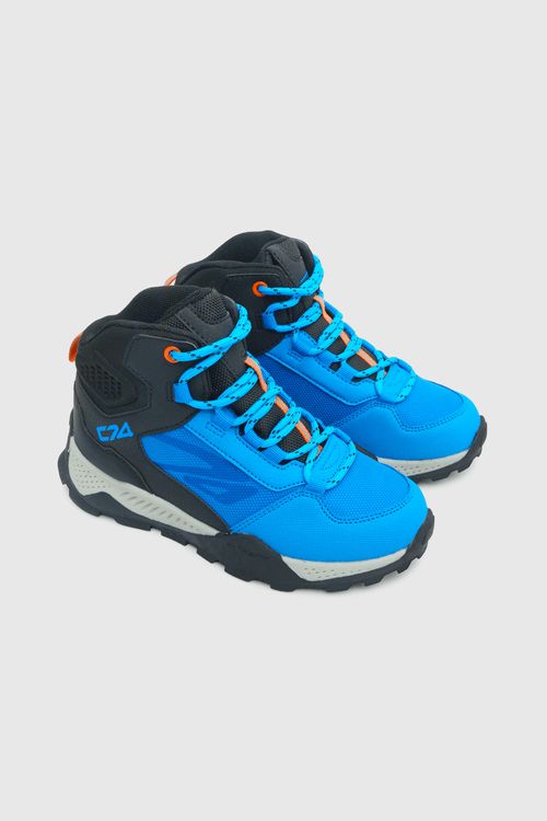 Botín Outdoor de Niño Azul C74 cierre de velcro con cordón