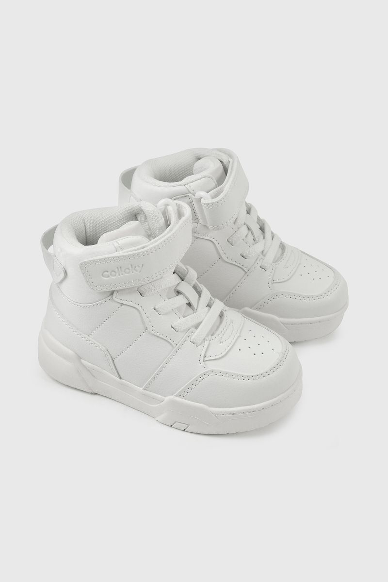 Zapatilla Lifestyle Blanca Unisex para Caminante con Velcro Talla