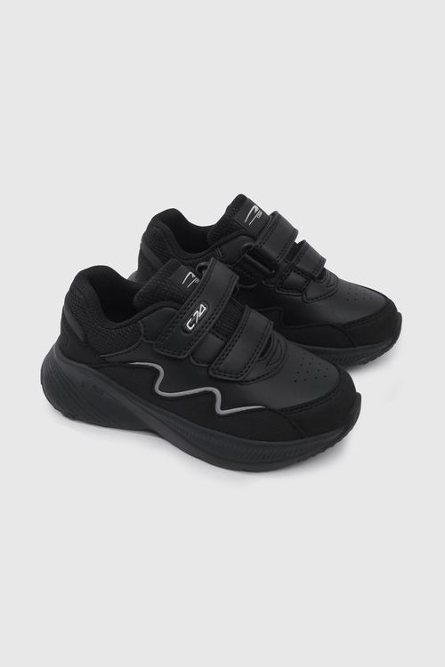 Zapatilla Deportiva Negra Unisex caminante Capellada