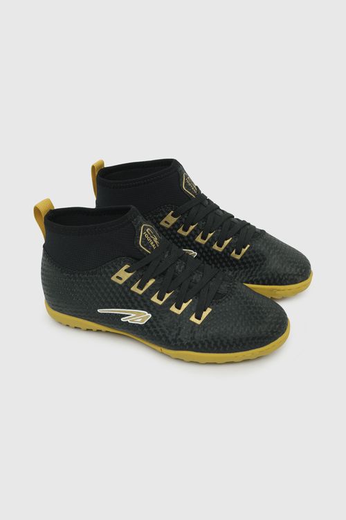 Zapatilla Baby Fútbol C74 Negro con Calcetín Elástico