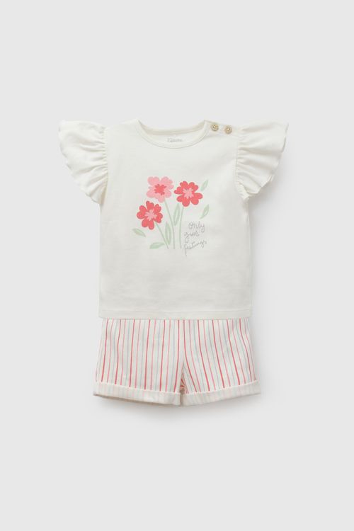 Conjunto de Polera y Short de Niña 100% Algodon