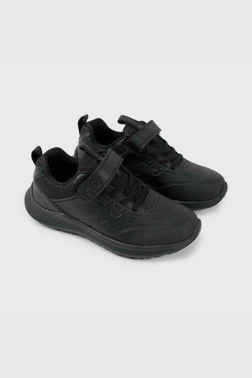 Zapatilla Escolar Negra Unisex con Velcro Junior