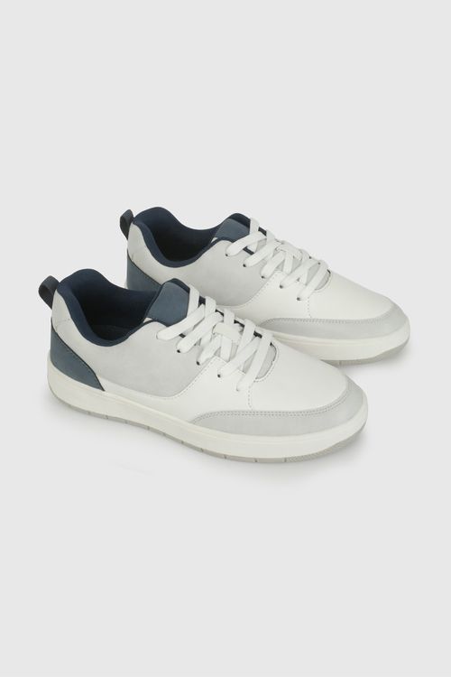 Zapatilla Urbana Skate Blanca y Gris de Niño talla 28 a 38